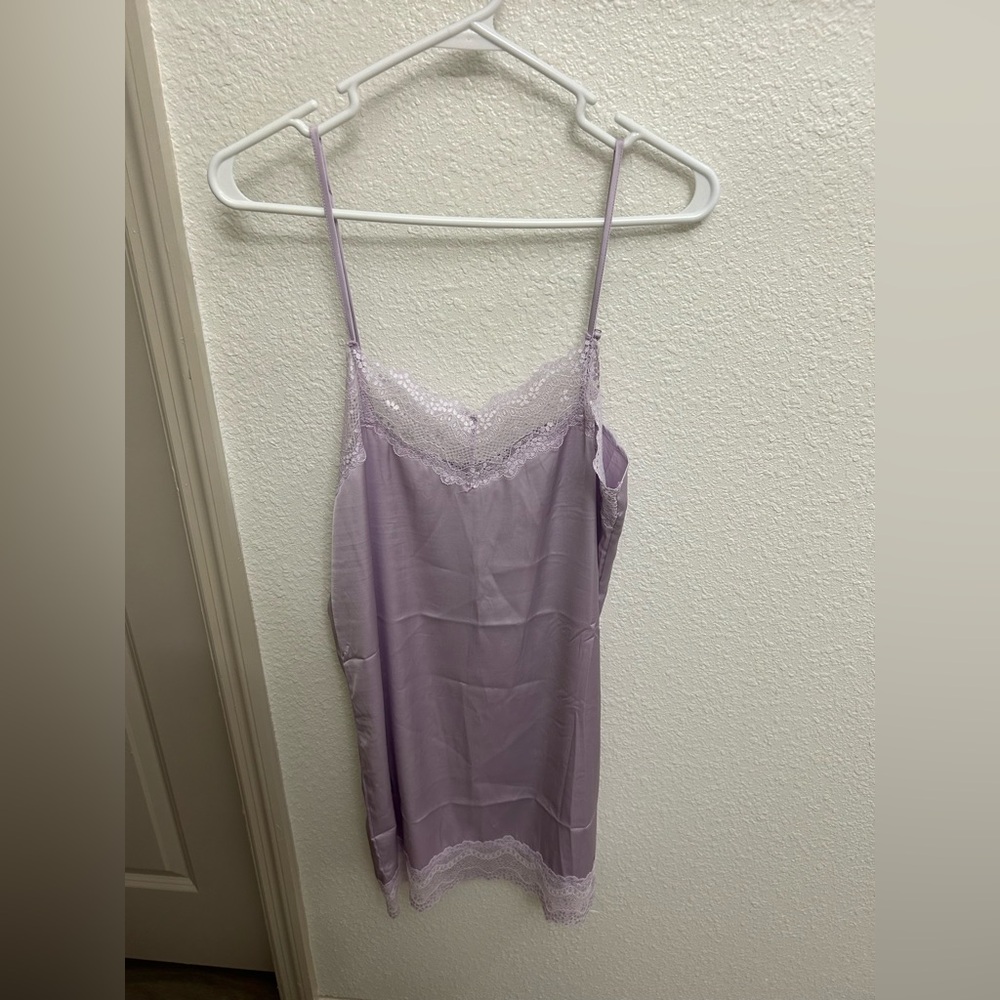 NWT Forever 21 Purple Satin Chemise